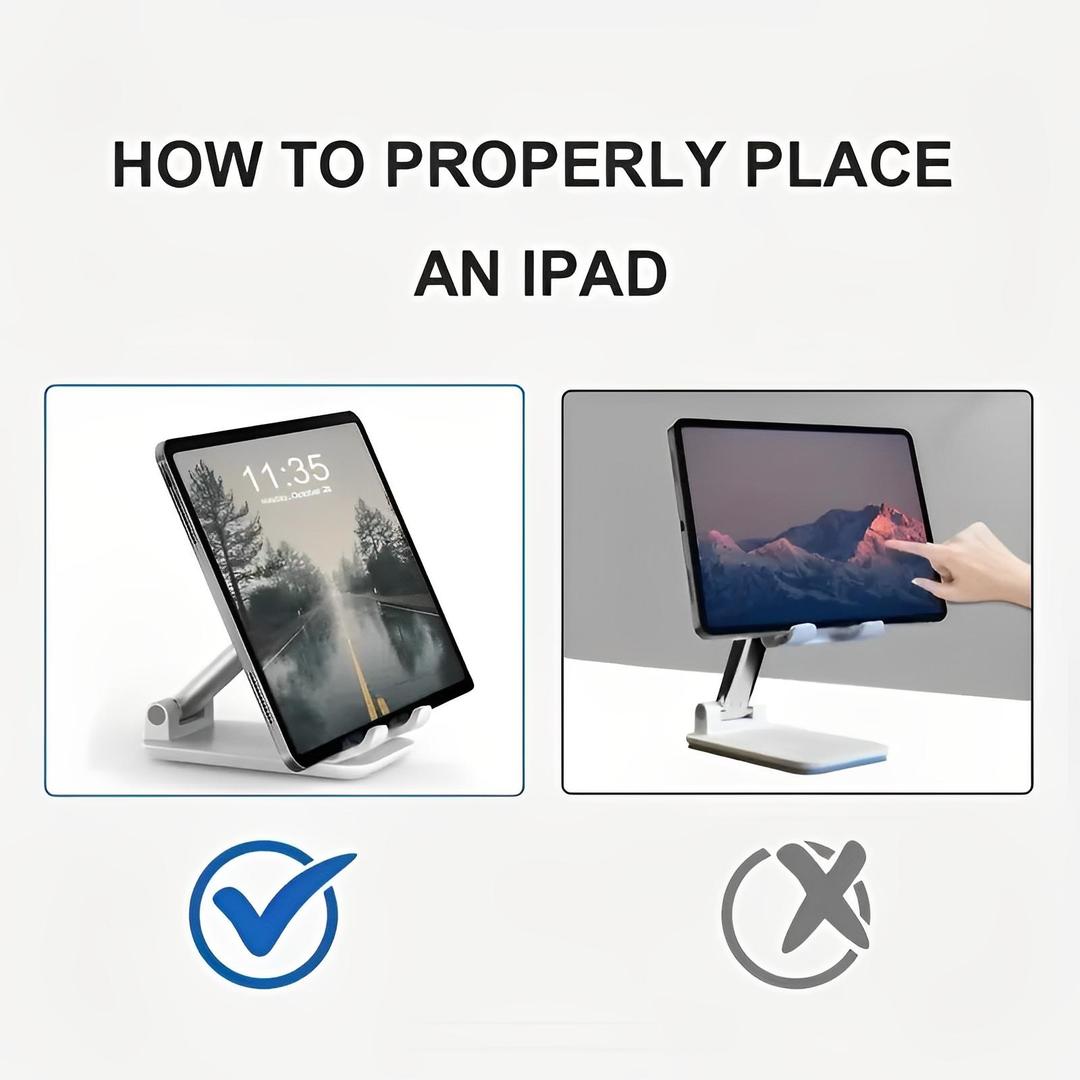 Premium Foldable Desktop Stand – Adjustable Height & Multi-Angle Portable Mount for All Mobiles & Tablets
