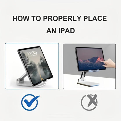 Premium Foldable Desktop Stand – Adjustable Height & Multi-Angle Portable Mount for All Mobiles & Tablets
