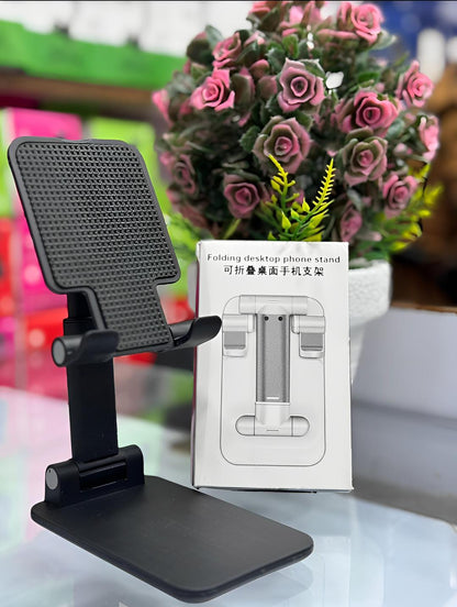 Premium Foldable Desktop Stand – Adjustable Height & Multi-Angle Portable Mount for All Mobiles & Tablets