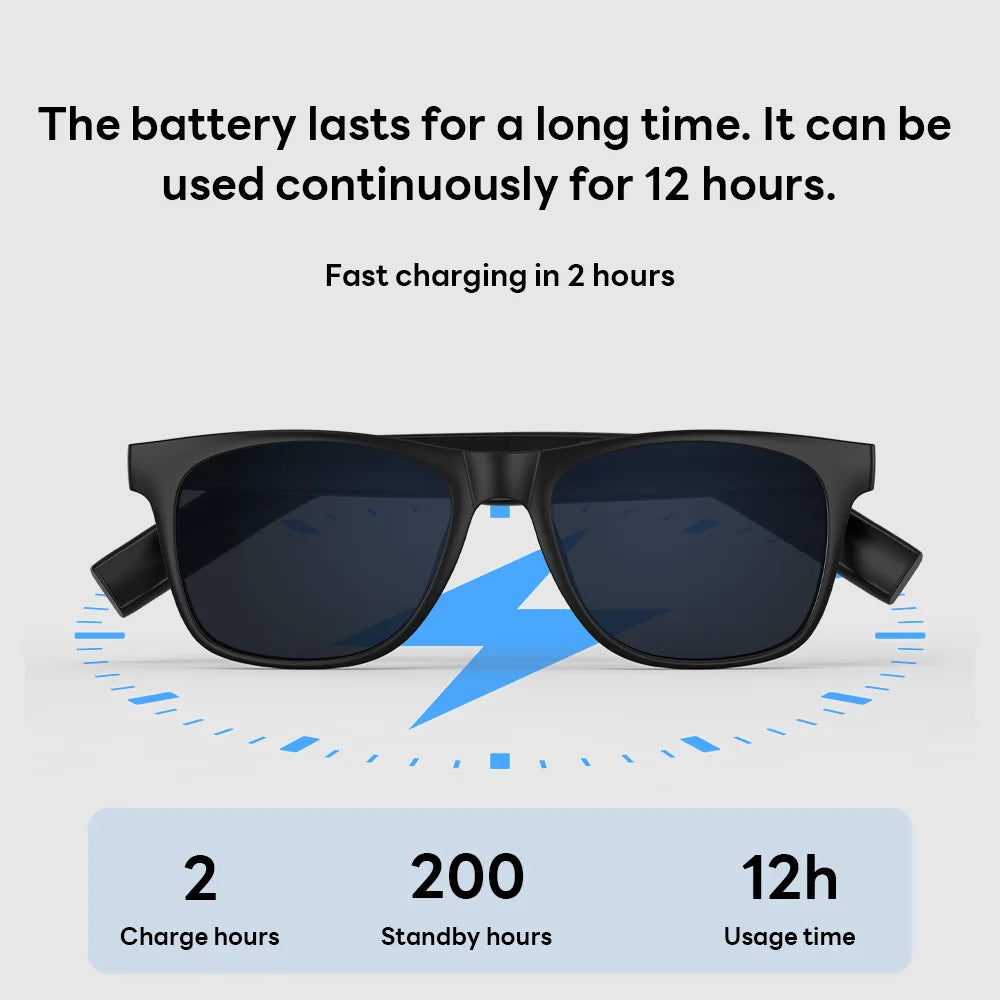 Bluetooth Audio Smart Glasses with Mic and Speakers