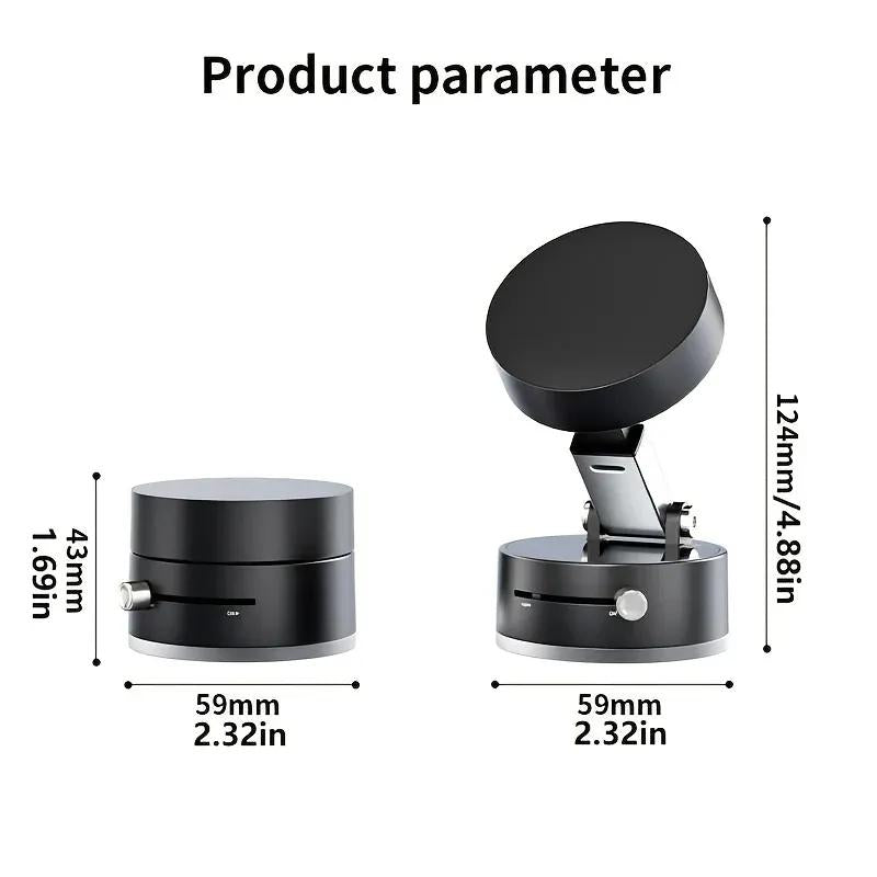 Vacuum Magnetic Suction Cup Folding Swivel Stand – Double-Sided Universal Mobile Phone Holder