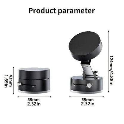 Vacuum Magnetic Suction Cup Folding Swivel Stand – Double-Sided Universal Mobile Phone Holder